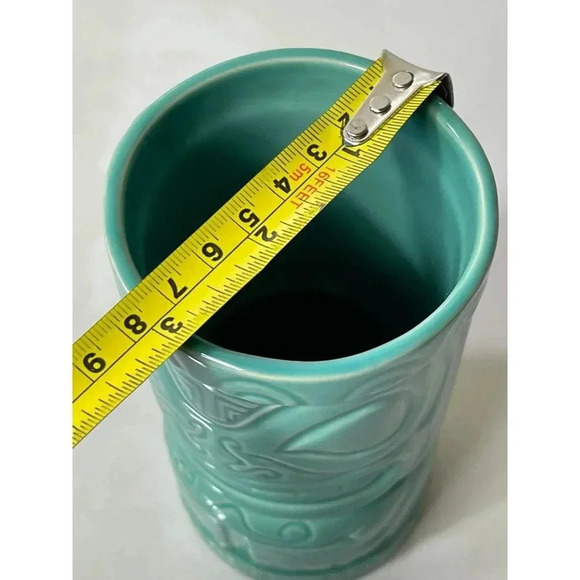 Malibu Ceramic Tiki Tropical Shot Glass Souvenir Green - Picture 4 of 8